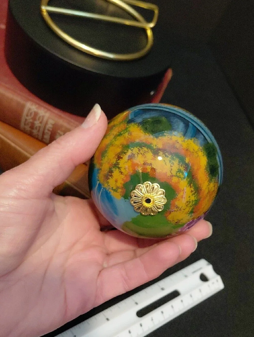 HANDPAINTED GLASS ORNAMENT BLUE RIDGE PARKWAY